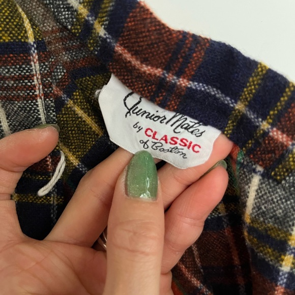 Vintage Flannel Plaid Circle Skirt XS 24” - Picture 5 of 9